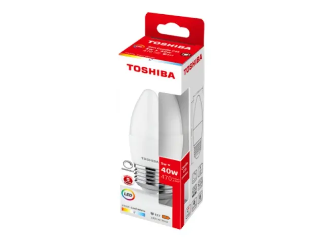 Toshiba LED C35 E27 5W 6500K Dimmable (DELS-CDC400527DE51)