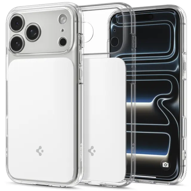 Spigen Ultra Hybrid T MagSafe, glossy white - iPhone 18 Pro Max/17 Pro Max