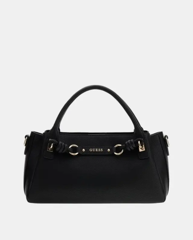 Guess - Γυναικεία Τσάντα Camelia 3-Compartment Satchel HWBG9742060-BLA Μαύρο