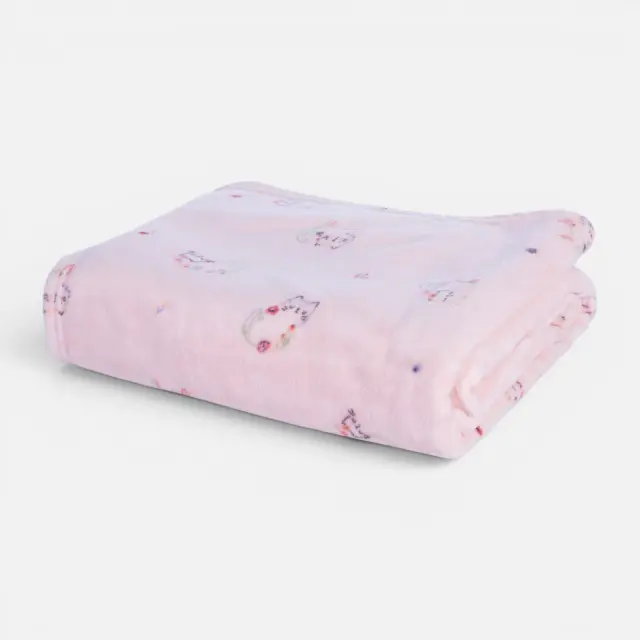 Κουβέρτα Fleece Βρεφική Αγκαλιάς Cats are perfect 75x110 Nef Nef Homeware, 100% ΠΟΛΥΕΣΤΕΡΑΣ - PINK (040960)