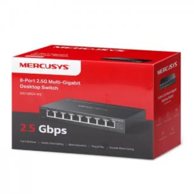 Mercusys 8-Port 2.5G Multi-Gigabit Desktop Switch (MS108GS-M2) (MERMS108GS-M2) 3