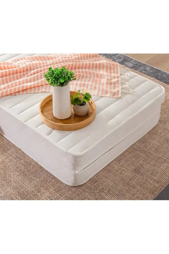 Stewehome Πτυσσόμενο στρώμα αφρού Διπλό λευκό 200x160x12 cm