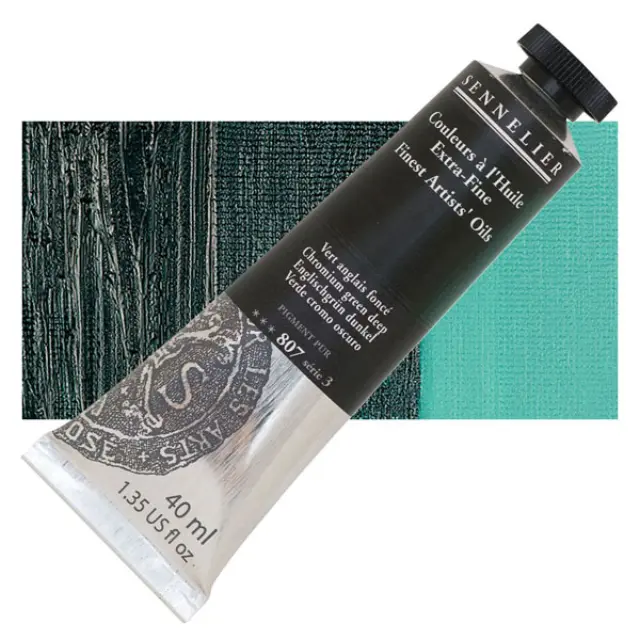 Sennelier Λάδι Finest Artists Oil 807 Chromium Green Deep - 40ml