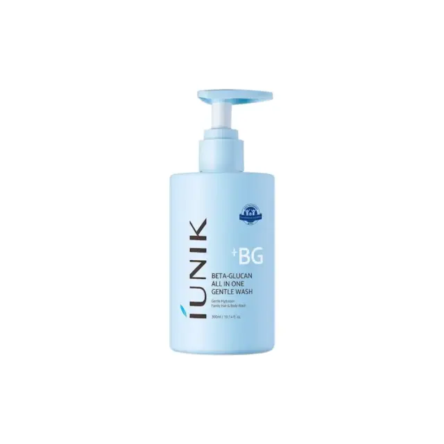 iUNIK Beta Glucan All In One Gentle Wash Ήπιο Καθαριστικό για Πρόσωπο, Σώμα και Μαλλιά, 300ml