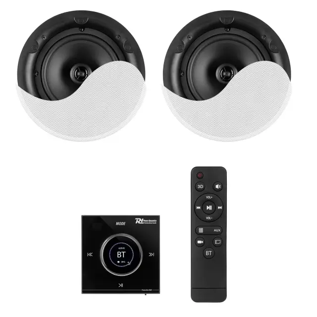 POWER DYNAMICS POWERLINE B50BSET ΣΕΤ ΕΝΤΟΙΧΙΖΟΜΕΝΟΥ ΕΝΙΣΧΥΤΗ ΜΕ 2 ΗΧΕΙΑ ΟΡΟΦΗΣ