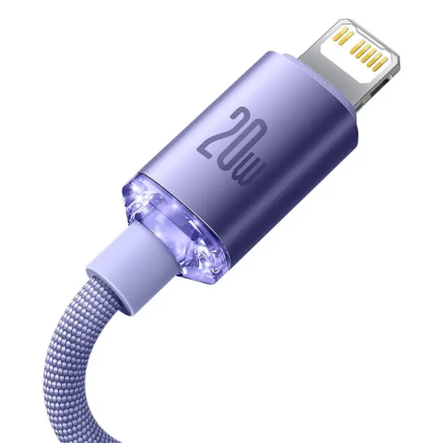 Baseus Data Cable Crystal Shine Type-C to Lightning 20W 1,2m Purple 2