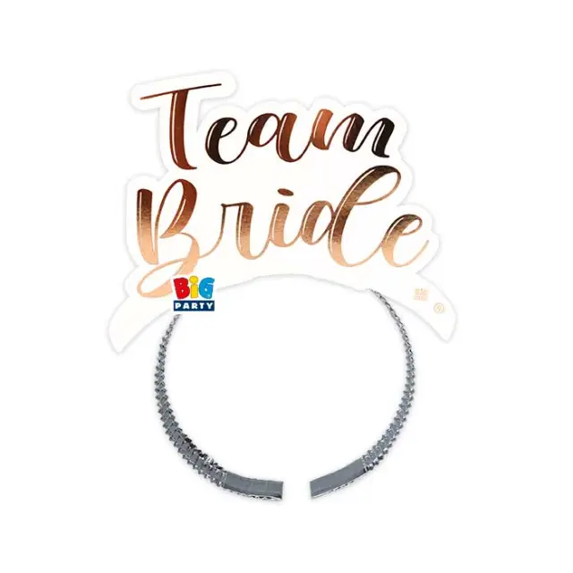 Τιάρα Χάρτινη - Headband Team Bride Χρυσό / 4 τμχ