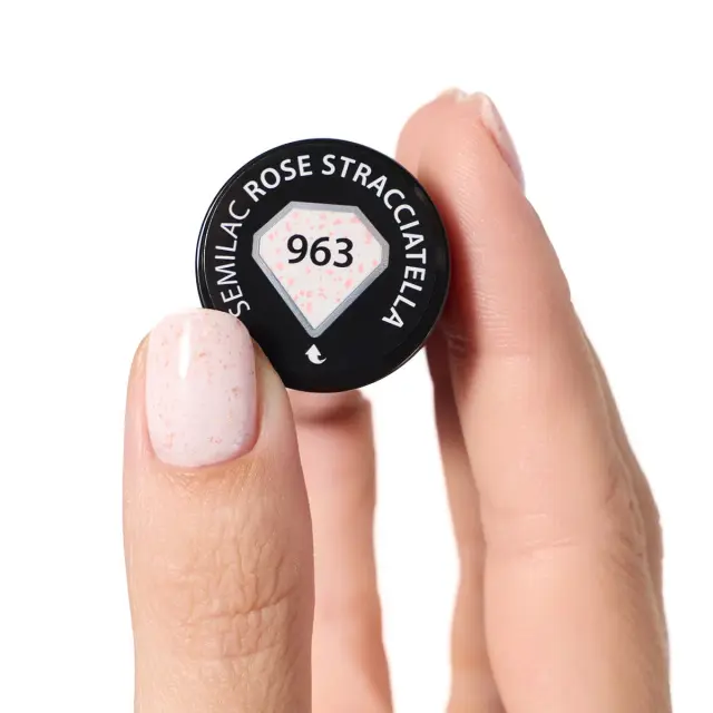 Semilac Ημιμόνιμο Βερνίκι 963 Rose Stracciatella 7ml 2