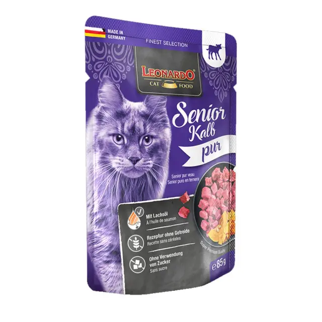 Υγρή Τροφή Φακελάκι Γάτας Leonardo Senior Chicken 85gr