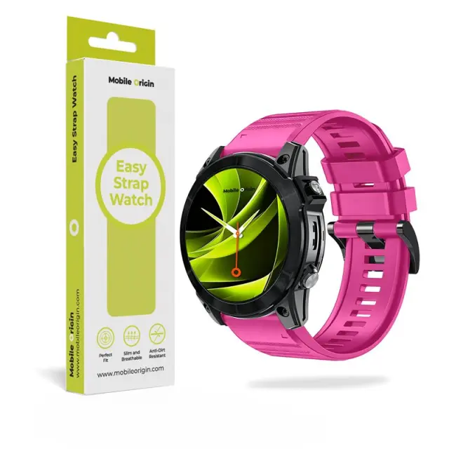 Mobile Origin Easy Strap Silicone Garmin Watch 20mm Pink
