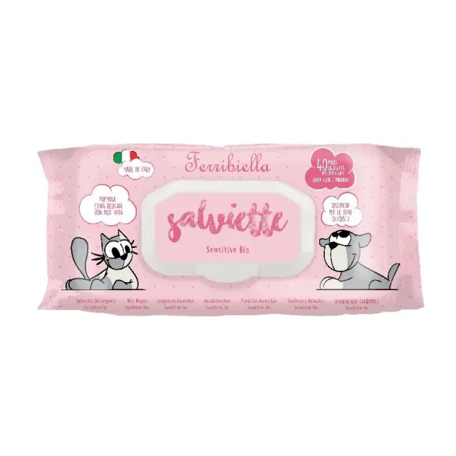Ferribiella Sensitive Bio Μαντηλάκια Καθαρισμού για Ευαίσθητα Δέρματα 40τμχ