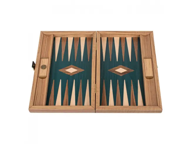 Σετ Χειροποίητο Τάβλι Premium Walnut with Green Oak Manopoulos από Ξύλο με διαστάσεις 30x20cmBKY3 3