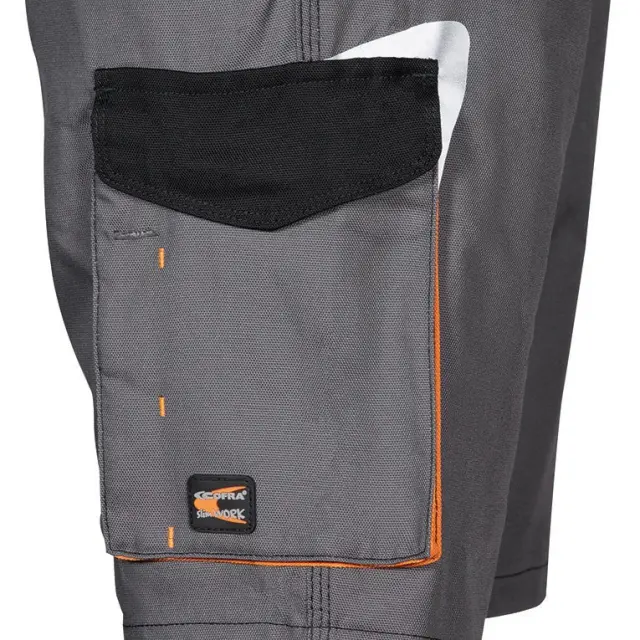 Βερμούδα Εργασίας Cofra Liegi anthracite/black/orange 3