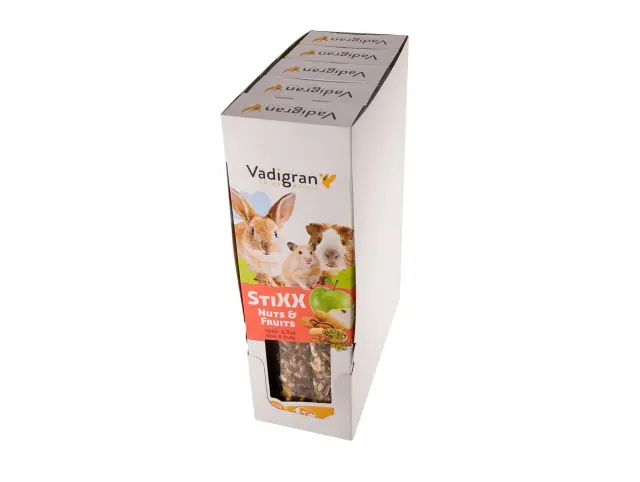 Vadigran Stixx Rodents Nuts & Fruit Στικς για Τρωκτικά με Ξηρούς Καρπούς & Φρούτα 2τμχ 200gr 3