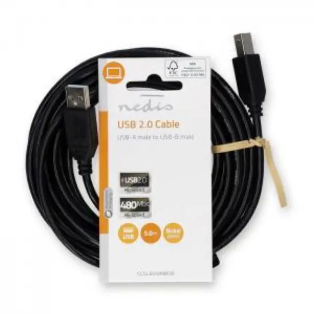 Καλώδιο USB High-Speed A αρσ. - USB B αρσ., 5.00m. 3