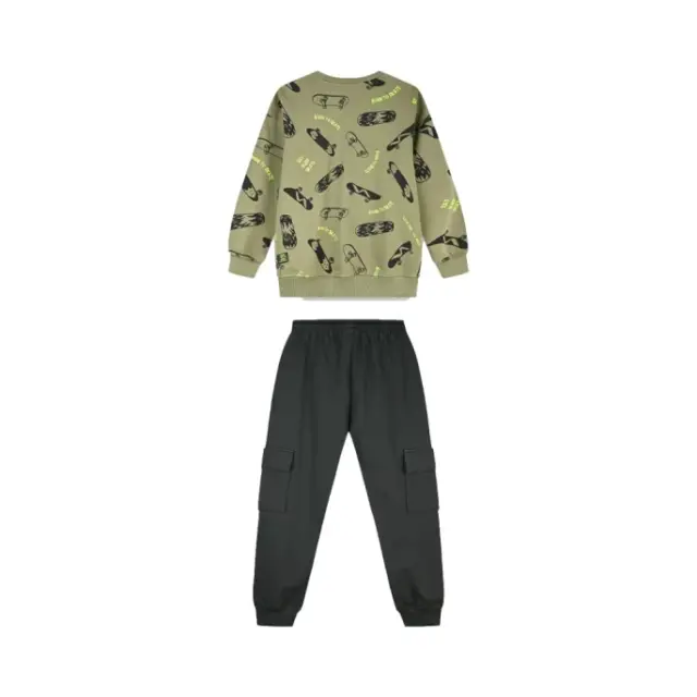 Energiers αγορίστικο σετ φόρμα skateboard cargo χακί μαύρο 13-126053-0 3