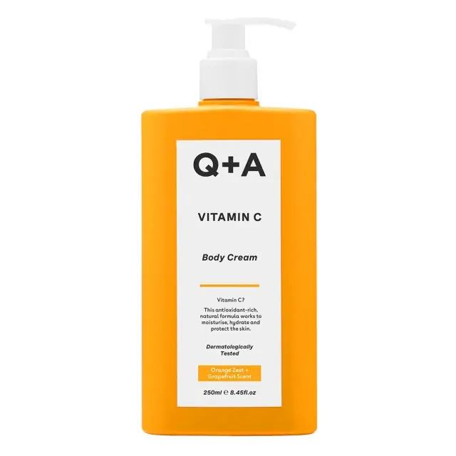 Q+A Vitamin C Body Cream Ενυδατική κρέμα σώματος με βιταμίνη C 250ml
