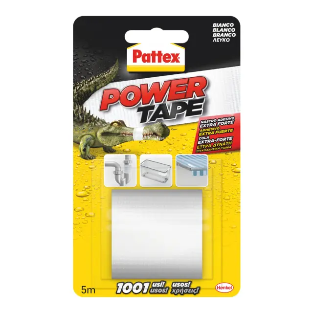 PATTEX POWER TAPE ΤΑΙΝΙΑ ΥΦΑΣΜΑΤΙΝΗ 5Μ - ΛΕΥΚΟ