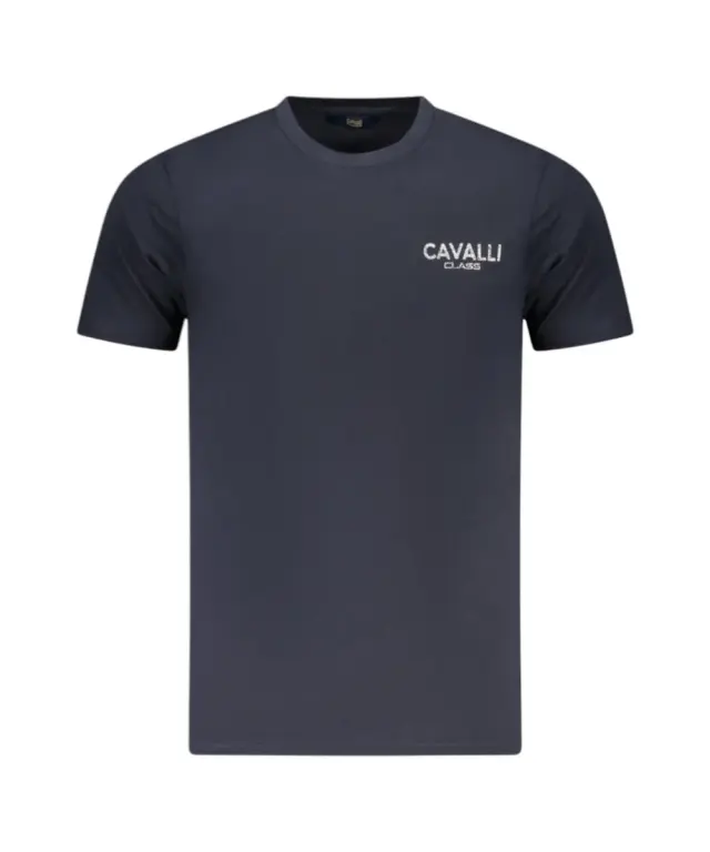 Cavalli Class - Ανδρική Μπλούζα T-Shirt Κοντομάνικη Short Sleeve TXT61JJD060-04502 Μπλε