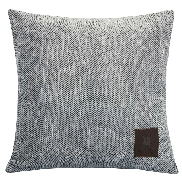 Διακοσμητικό Μαξιλάρι 42x42 Με Γέμιση Essential Greenwich Polo Club 3947 Grey 90% Σενίλ-10% Πολυέστερ