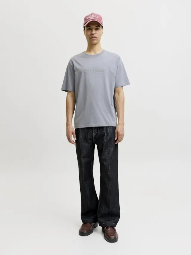JORCATSKILLS MINIMAL TEE CREW NECK LN Tradewinds 2