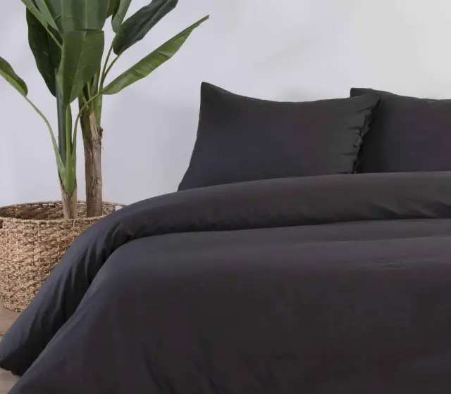 ΣΕΝΤΟΝΙ KING SIZE (270x280) COTTON-LINEN NEF NEF Anthracite