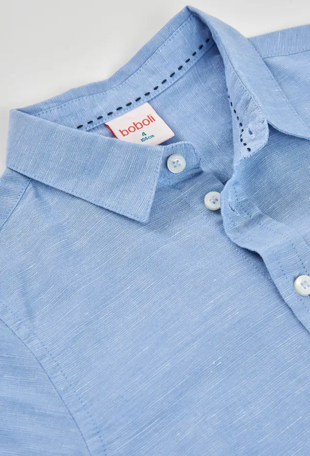 Boboli Linen πουκάμισο μακρυμάνικο για αγόρι 873019-2583 - 10 3