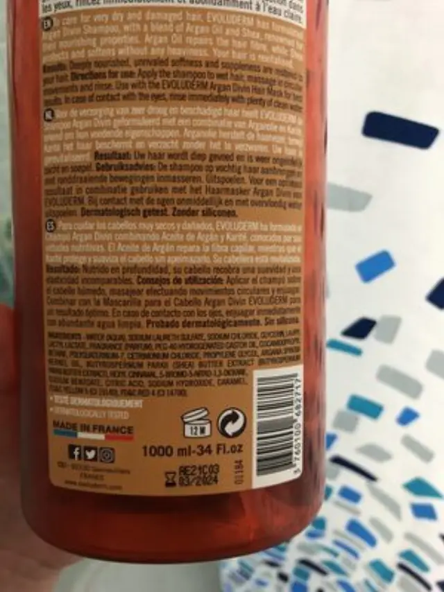 Argan Divin Shampoo 1lt