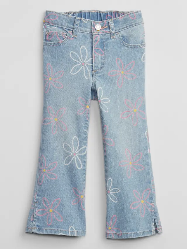 Μπλε babyGap Print '70s Flare Jean Παντελόνι με Washwell light wash