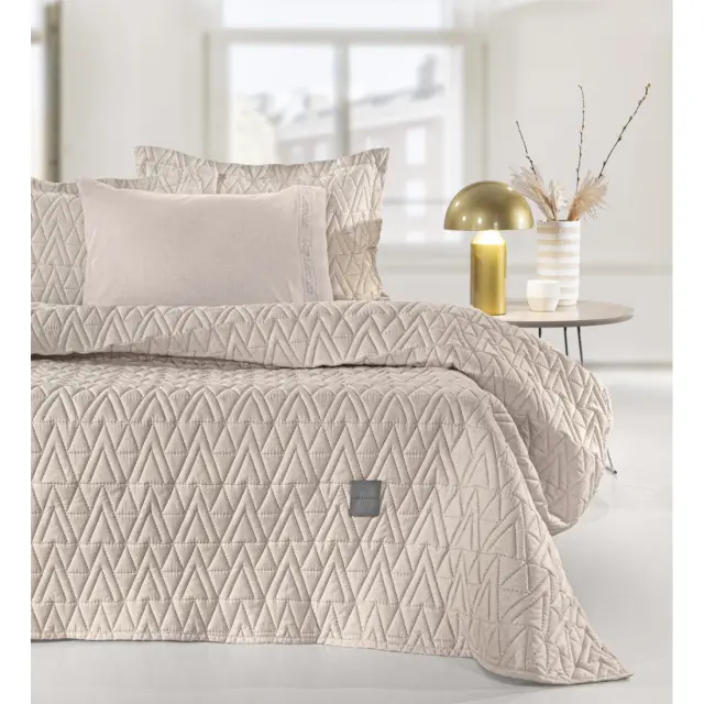 Σετ Κουβερλί Ημίδιπλο 2 Τεμαχίων Guy Laroche Kylian Natural 180x240 2