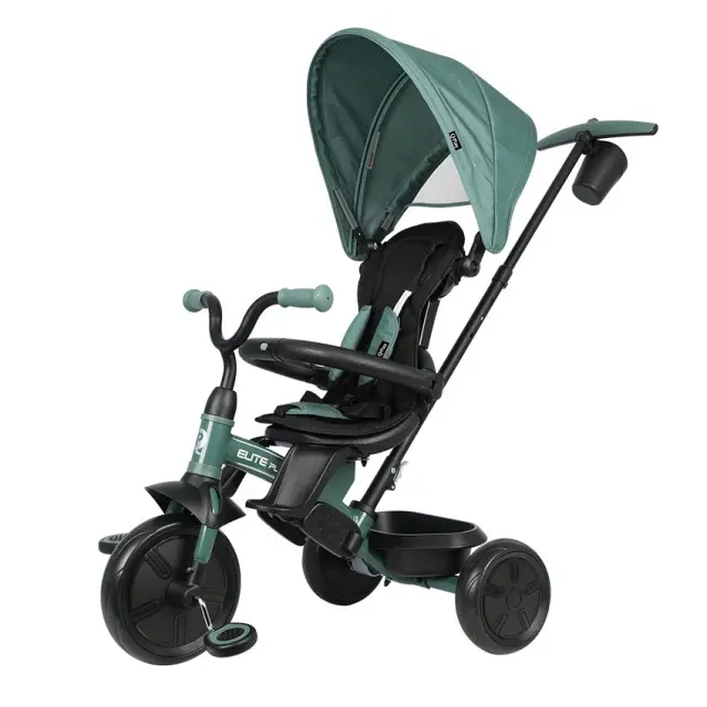 QPlay Elite Platinum Τρίκυκλο Ποδήλατο 6 σε 1 Green 10+ Μηνών