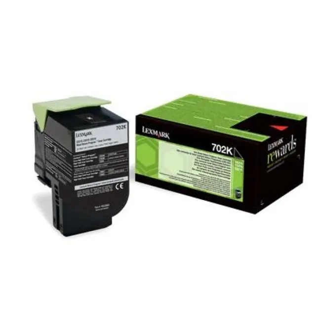 Lexmark 702K Γνήσιο Toner Laser Εκτυπωτή Μαύρο Return Program 1000 Σελίδων 70C20K0