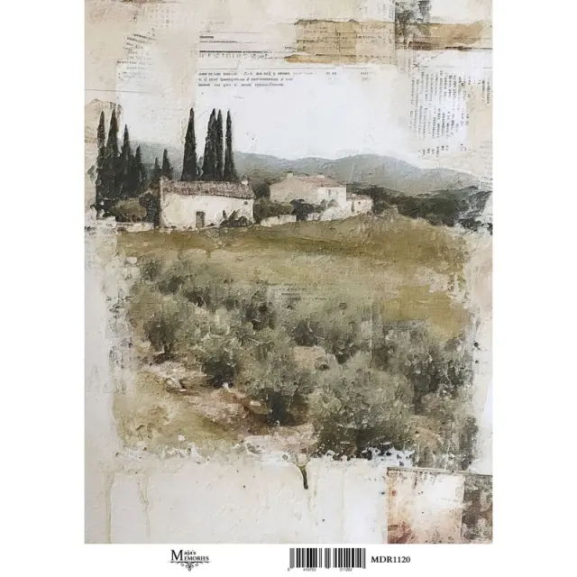 Ριζόχαρτο Maja's Memories, 30x42cm, Αγρόκτημα με ελαιώνα, MDR1120