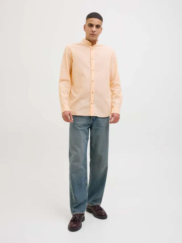 JJESUMMER BAND SHIRT LS SN Peach Parfait 2