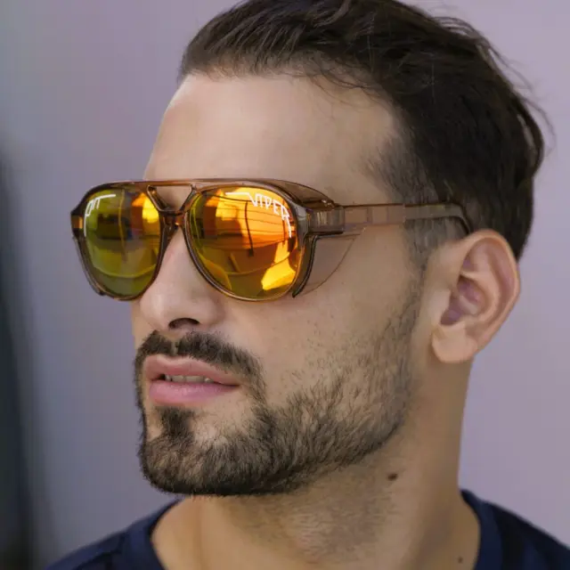 Ghetto Viper Pit G Sport Round Sunglasses Tea Color Frame 3