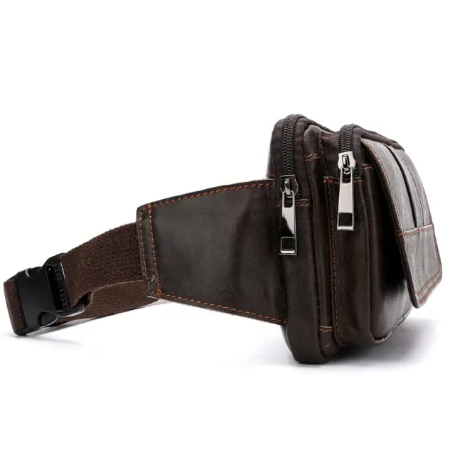Δερμάτινο τσαντάκι μέσης Cardinal 8966 καφέ - One Size 2