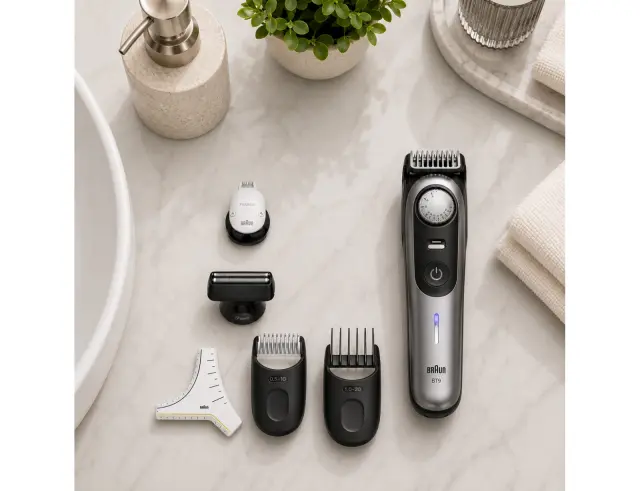 Επαναφορτιζόμενη Ξυριστική Μηχανή Braun Series 9 BT9520 με 9 εξαρτήματα και 52 ρυθμίσεις κοπήςBT9520