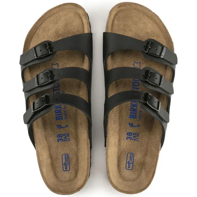 Ανατομικά Σανδάλια Birkenstock Florida Soft Footbed 0053013 Black Narrow Fit Μαύρο - 37 3
