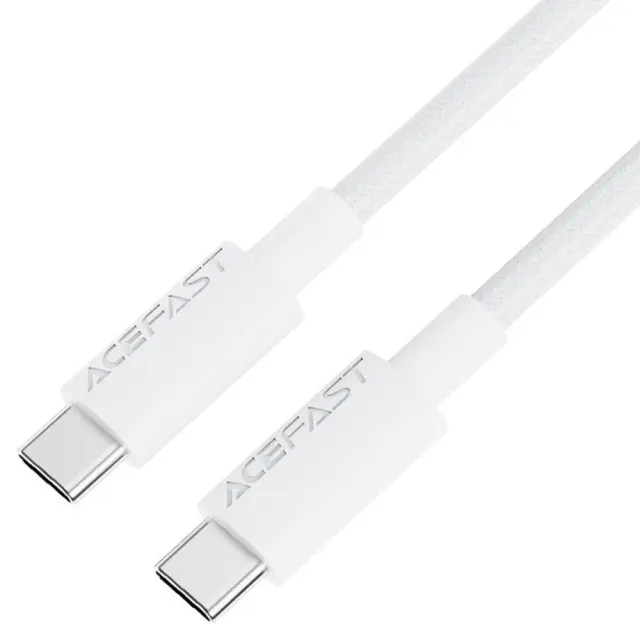 Καλώδιο Acefast C18-03 USB-C σε USB-C 60W 20V/3A USB2.0 Braided Λευκό 1.2m 3