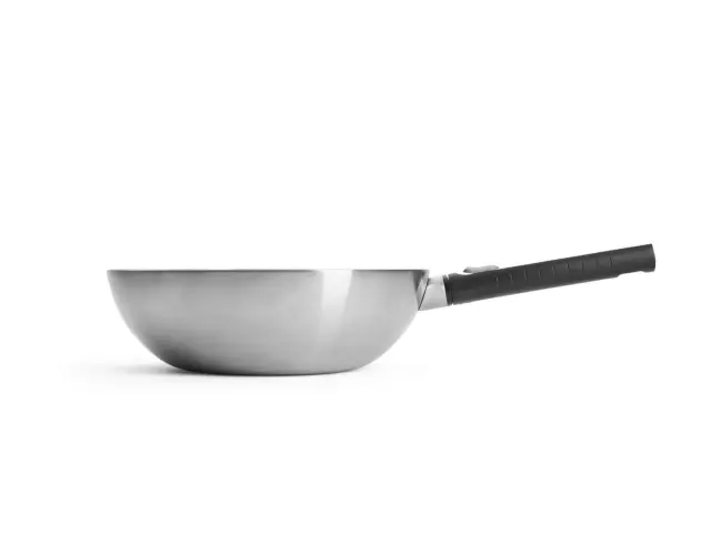 Τηγάνι Wok Woll Logic Steel από ανοξείδωτο ατσάλι, με αποσπώμενη λαβή και διάμετρο 30cm 11030LCS 3