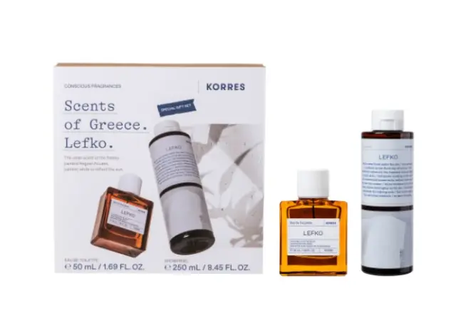 Korres Lefko Special Gift Set με Eau de Toilette Lefko Άρωμα, 50ml + Shower Gel Αφρόλουτρο Σώματος, 250ml, 1σετ