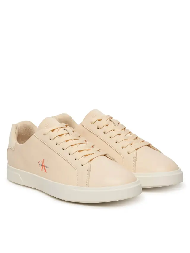 Calvin Klein - Γυναικεία Sneakers Low Pro Cups Lth Ml HW0HW03146-0F4 Μπεζ 2