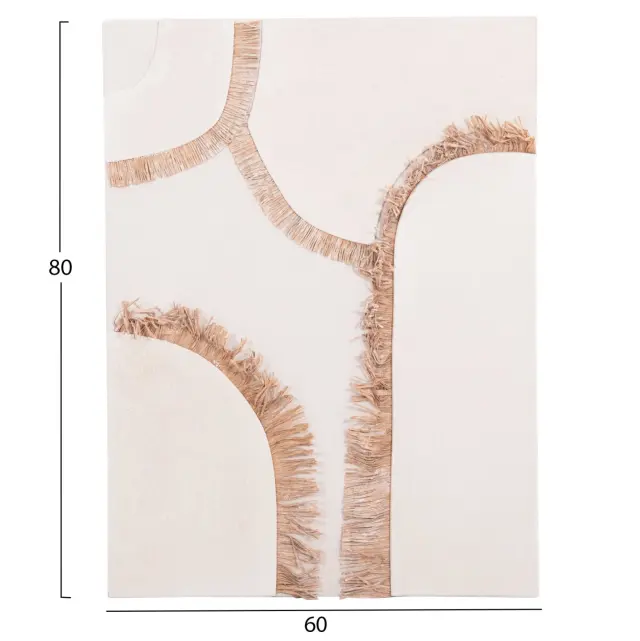 ΠΙΝΑΚΑΣ ΟΡΘΟΓΩΝΙΟΣ ΣΕΙΡΑ SANTORINI HM4532 MDF ΥΠΟΛΕΥΚΟ ΧΡΩΜΑ-ΔΙΑΚΟΣΜΗΣΗ ΜΠΕΖ 60x4,5(πάχος)x80Υεκ. - Single Size 2