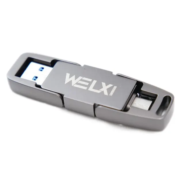 WELX – ULTRAFAST BLACK — Dual USB-A / USB-C Drive Pro (128GB)
