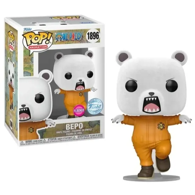 Φιγούρα Funko POP! Anime: One Piece - Bepo Bear Flocked (Exclusive) #1896