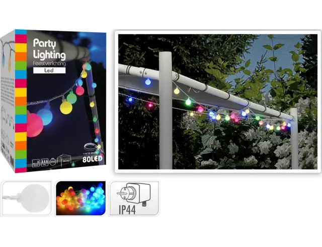 Διακοσμητικός Φωτισμός 80LED με χρονοδιακόπτη - 3 Μέτρα - Πολύχρωμο AX8779200