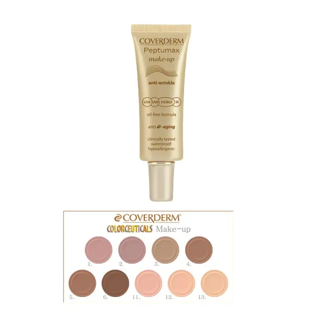 Coverderm Peptumax SPF50+ Αντιρυτιδικό Make-Up Κατά Κατά των Λεπτών Γραμμών 30ml 2-el