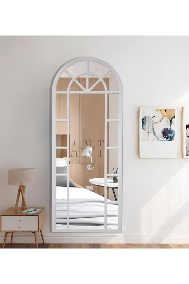 Stewehome Διακοσμητικός καθρέφτης τοίχου από MDF για σαλόνι 175x75 cm 3