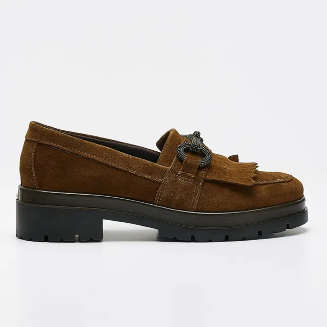 Imac Μοκασίνια-Loafers Γυναικείο δέρμα suede Καφέ IMA/457920 COGNAC