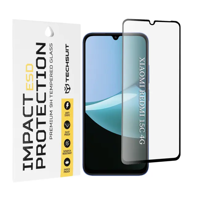 Techsuit - ESD Glass - Xiaomi Redmi 15C 4G (171 Mm) / Poco C85 4G (171 Mm) - Black